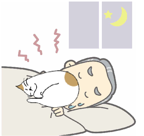 猫と寝る