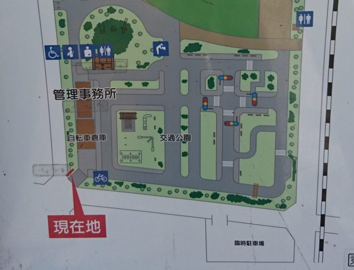 東浅川交通公園の自転車練習場マップ